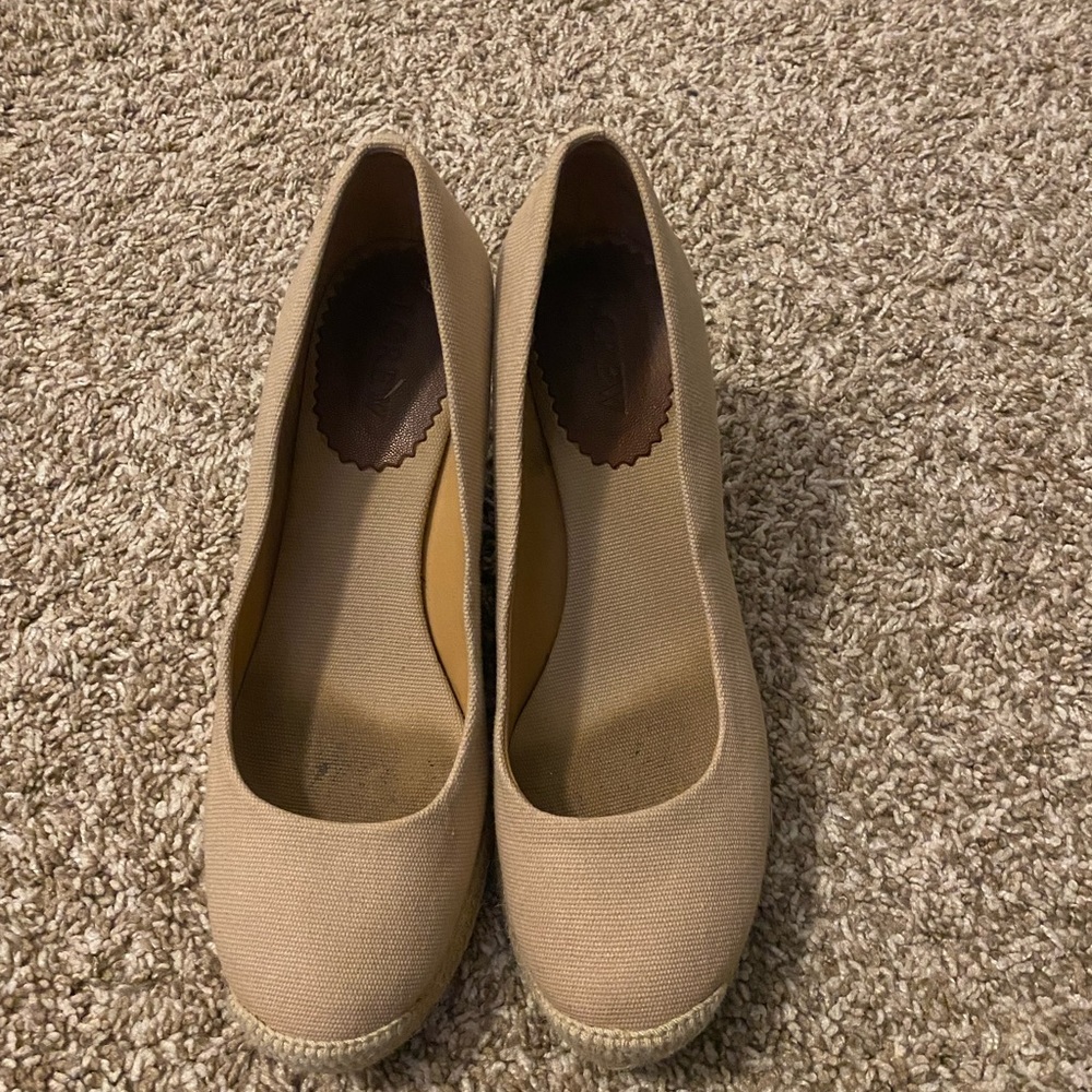 J crew espadrille wedges size 8.5